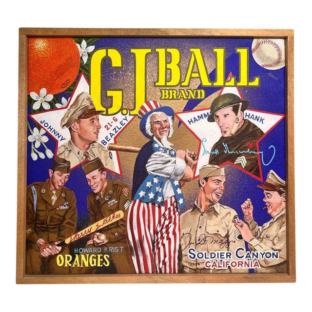 Ben Sakoguchi "Gi Ball Brand" From "Orange Crate Series" Signed Original For Sale