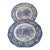 1970s Liberty Blue “Washington at Valley Forge” Plates | English Ironstone Americana Wall Decor - a Pair For Sale