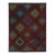 Multicolor Geometric Modern Soumak Wool Rug For Sale