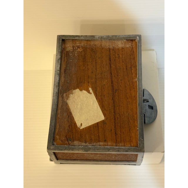 Vintage Chinese Dragon Relief Wood & White Metal Decorative Trinket Box For Sale - Image 11 of 12