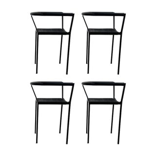 Vintage Poltroncina Chairs by Maurizio Peregalli for Zeus Noto, 1980s, Set of 4 For Sale