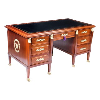 French Empire Revival Ormolu Mounted Desk, 19th Century For Sale