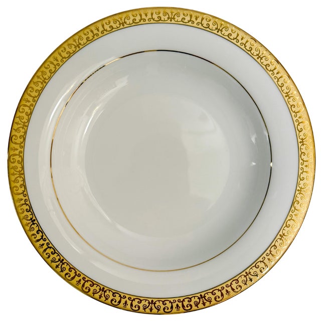 Vintage soup bowls from the Royal Gallery "Gold Buffet" collection. Made in 1991 for the Federated Department Stores (the...