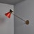 1960s Large Red and Grey Diabolo Articulating Wall Lamp Attributed to Pierre Guariche A rare and elegant example of...