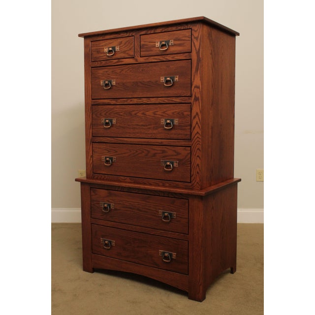 Mission Oak Style Oak Tall Chest by Country Classic Collection Chairish