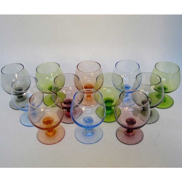 Vintage Multicolored Brandy Glasses Set of 12 Chairish