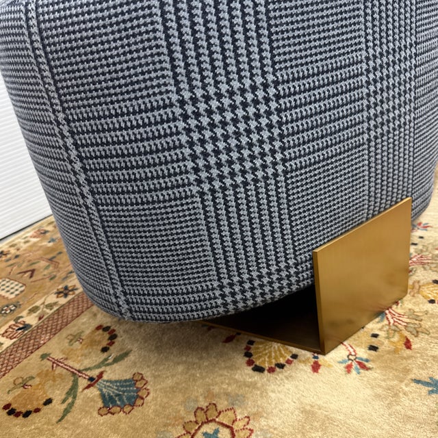 Jay Jeffers Design Glen Plaid Ottoman For Sale - Image 12 of 12
