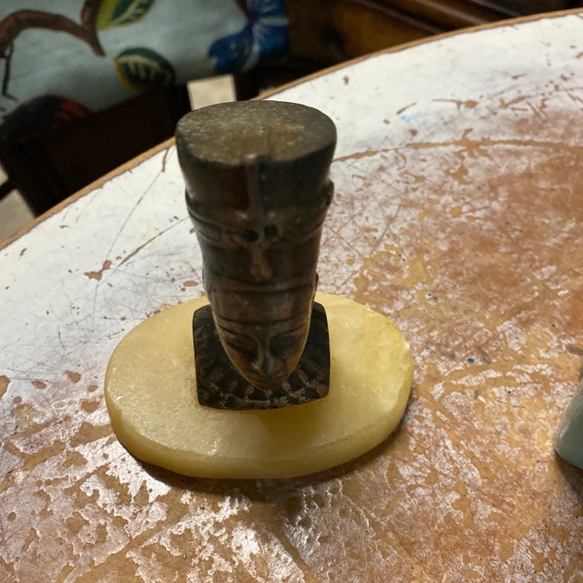 Mid-Century Modern Mid 20th Century Egyptian Revival Style Marble Paper Weight For Sale - Image 3 of 7