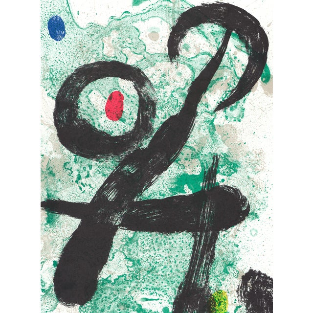 Original lithograph "Le Faune" by Joan Miró printed and published in 1963 by Maeght Éditeur for Derrière Le Miroir...