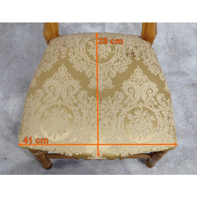 Set of Louis Philippe Dining Chairs in Beech, Late 19th Century For Sale - Image 15 of 17