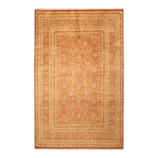 Mogul Collection Hand-Knotted Area Rug - Orange Collection 6' 2" X 9' 7" For Sale