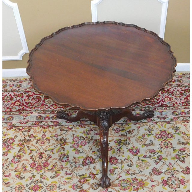 Vintage 1940s Mahogany Imperial Furniture Grand Rapids Pie Crust Table On Bird Cage Pedestal Base Chairish