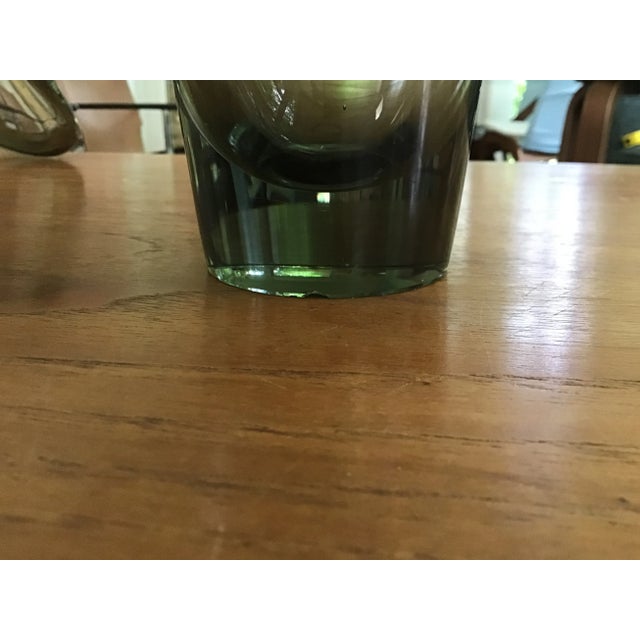 1960s Mid-Century Holmegaard Smoky Art Glass Bowl and Vase Designed by Per Lutken - 2 Pieces For Sale - Image 9 of 13