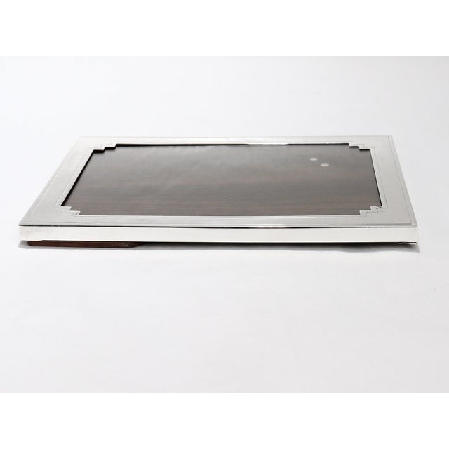 Vintage Cartier Engraved Sterling Silver Art Deco Style Picture or Photo Frame For Sale - Image 12 of 18
