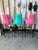 Metal Set of 3 Postmodern Vinyl Upholstered Barstools by Minson Ent. Circa 1980s For Sale - Image 7 of 18