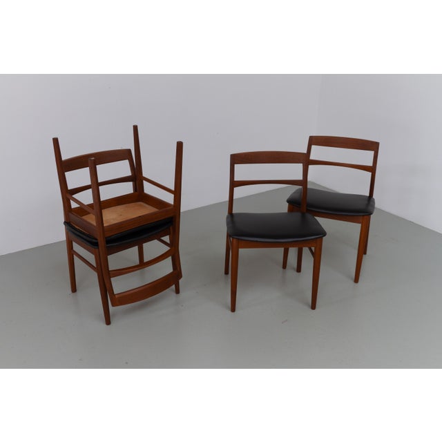 Vintage Danish Teak Dining Chairs by Kjærnulf for Vejle Møbelfabrik, 1960s, Set of 4 For Sale - Image 18 of 18