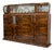 Art Deco Walnut and Glass Sideboard with Glass Display Cabinet, Central Europe, 1930s For Sale
