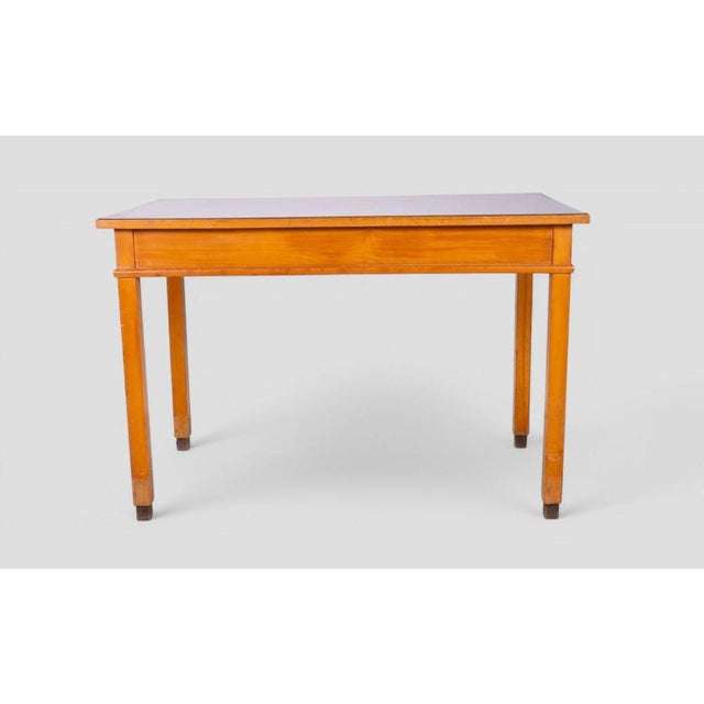 1950s Vintage Wooden Desk with Green Top, 1950s For Sale - Image 5 of 11