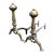 Vintage Federal Style Brass Fireplace Andirons For Sale