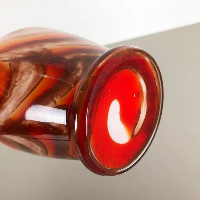 Large Vintage Pop Art Opaline Florence Vase For Sale - Image 4 of 9