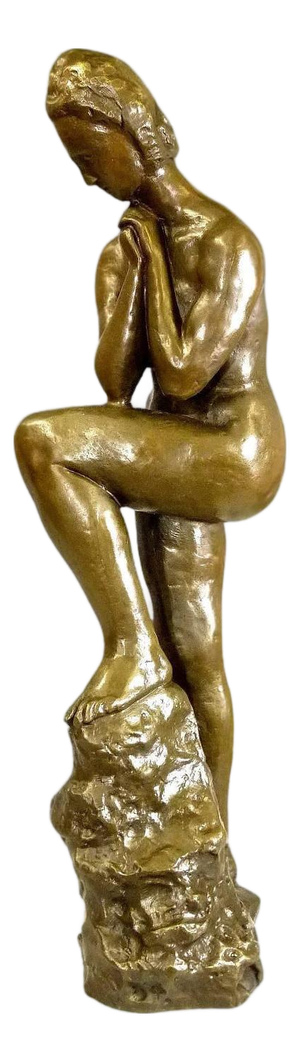 20th Century Bronze Nude Woman Sculpture