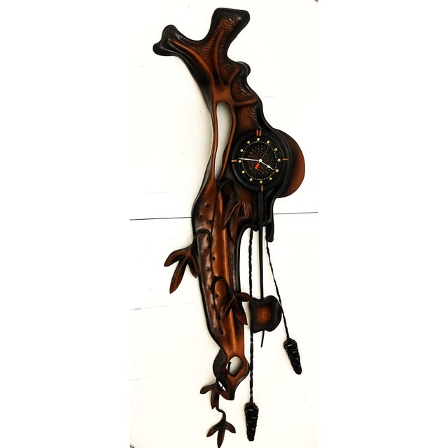 Large Sculptural Wall Clock, 1970s For Sale - Image 4 of 18