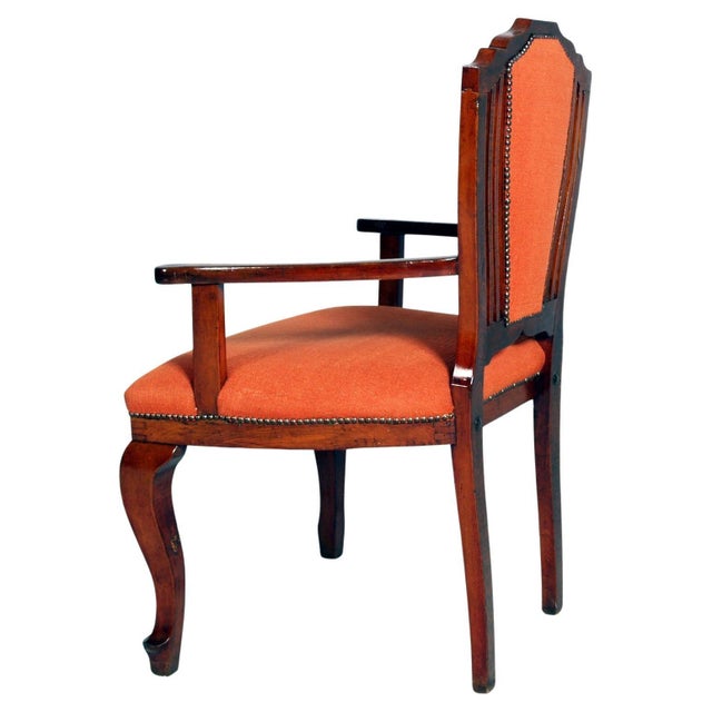 Italian Art Deco Walnut Chairs, 1930s, Set of 3 For Sale - Image 3 of 10