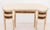 Louis XVI Style Cream Painted Kidney Shaped Desk, the central frieze drawer flanked with two side drawers with cane inlay,...