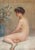 Louis Kronberg (1872-1965) American A beautiful pastel of a seated nude in an interior setting by this highly esteemed...