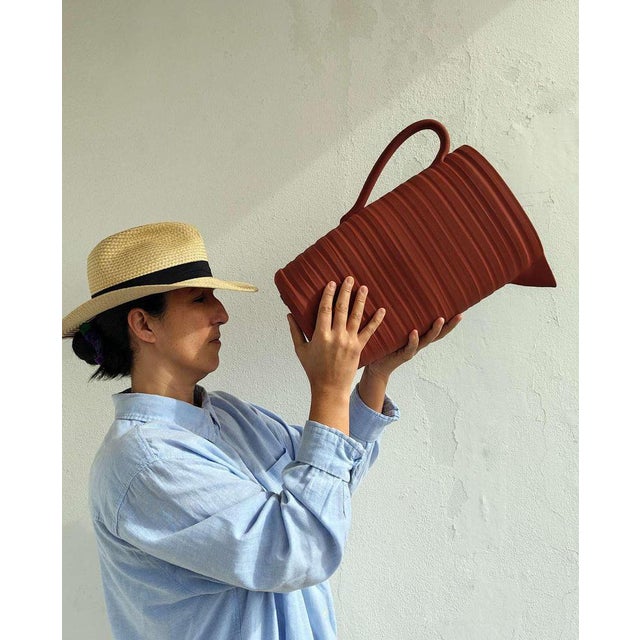 Big Sculptural Vase in Ceramic by Liliana Silva For Sale - Image 6 of 7