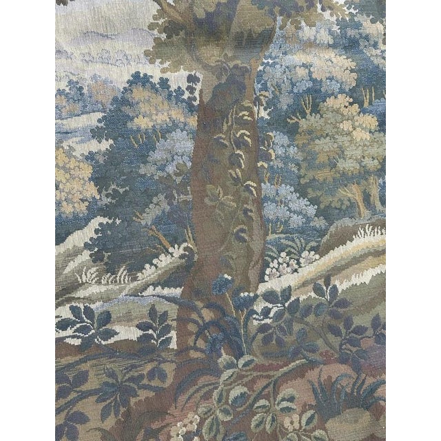 Vintage French Jacquard Tapestry with Verdure Motif in the style of Aubusson, 1960s For Sale - Image 18 of 18