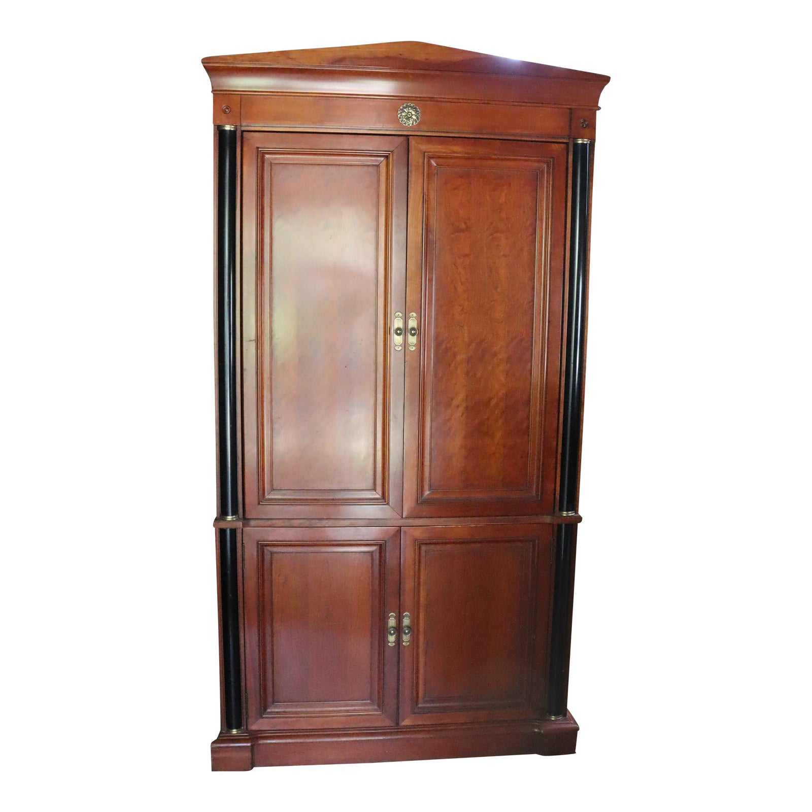 1990s Ethan Allen Medallion Collection Media Armoire Chairish