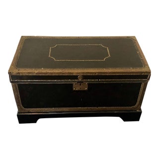 19th Century Antique English Trunk For Sale