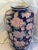 Vintage Floral and Fruit Chinoiserie Blue Gold Pink Jardiniere Vase For Sale - Image 10 of 12