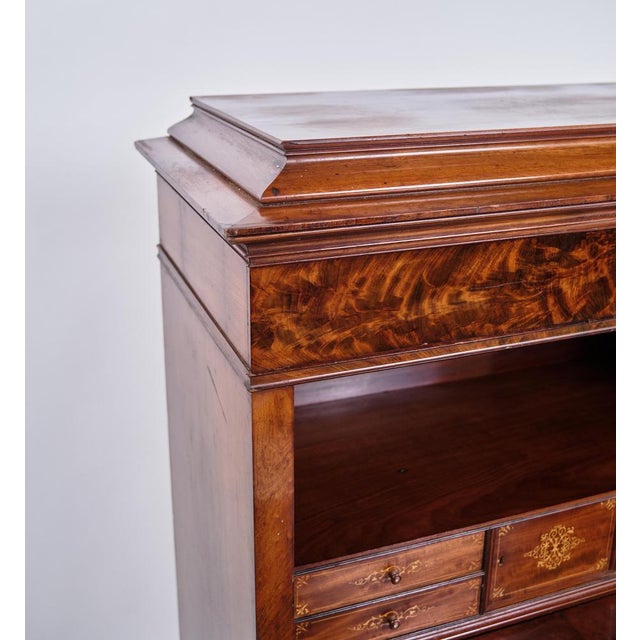 Secretaire with Four Drawers in Mahogany For Sale - Image 4 of 14