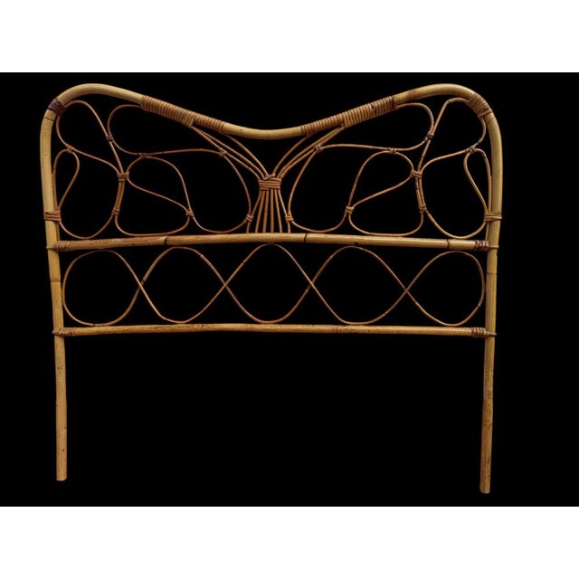 Vintage Italian Rattan Headboards, 1950s, Set of 2 For Sale - Image 6 of 14