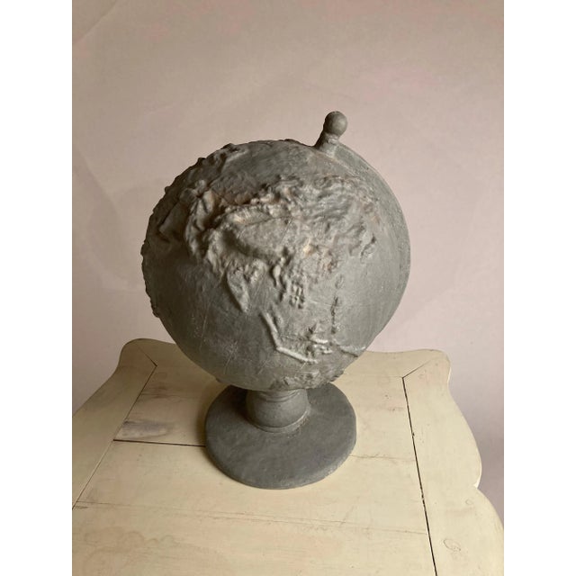 Serge Roche Mid 20th Century Serge Roche Style Plaster Globe of the Earth For Sale - Image 4 of 13