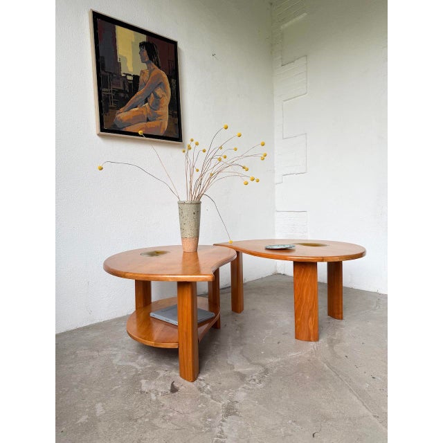 Elm Drop Coffee Tables, 1970s, Set of 2 For Sale - Image 15 of 18