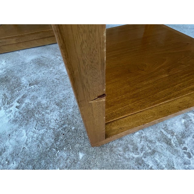 Dunbar Furniture Vintage Edward Wormley for Dunbar Cube Side Tables - a Pair For Sale - Image 4 of 7