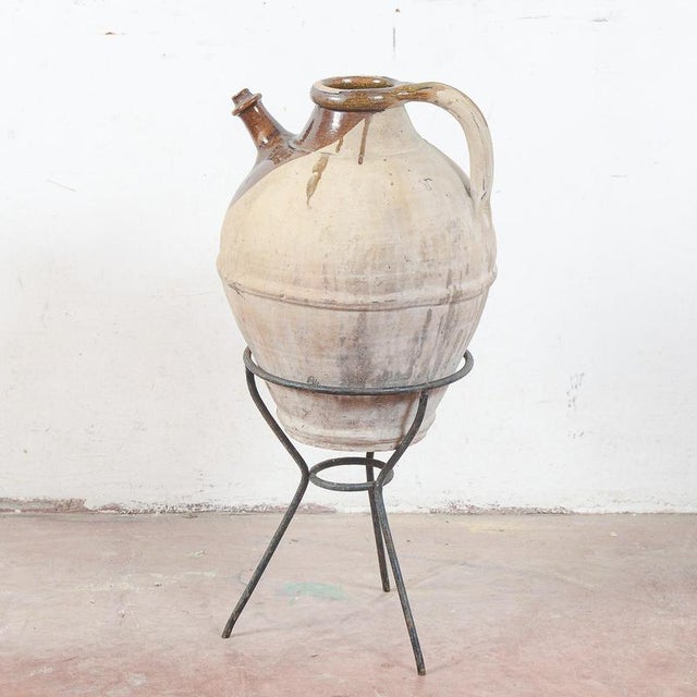Rustic Terracotta Amphora with Base, Set of 2 For Sale - Image 5 of 11