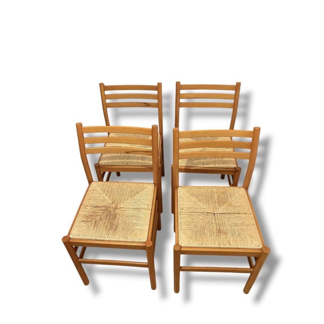 Contemporary Italian Beech Dining Chairs, 1960s, Set of 4 For Sale - Image 3 of 9