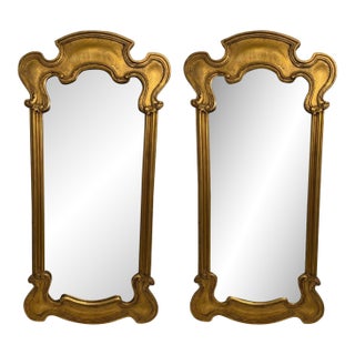 Pair of Spanish Hollywood Regency Gilt Mirrors For Sale