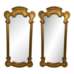 Pair of Spanish Hollywood Regency Gilt Mirrors
