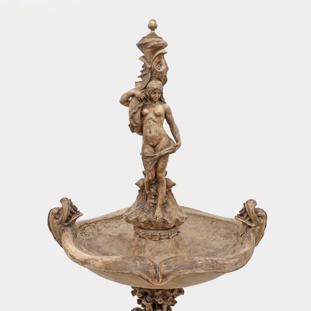 A fanciful early 19th century Italian terracotta fountain from Tuscany. In neo-Renaissance style, as shown in the photo,...