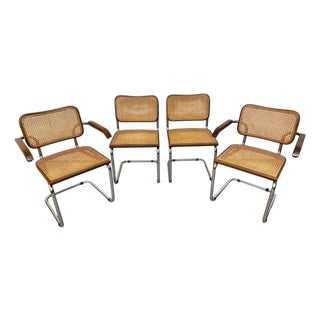 Vintage Italian Modern Cesca Dining Chairs - Set of 4 For Sale