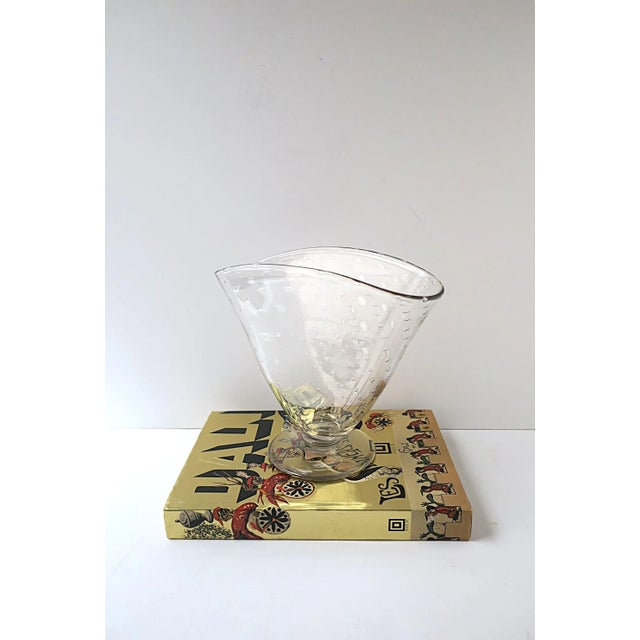 Modern Controlled Bubble Art Glass Vase For Sale - Image 3 of 10