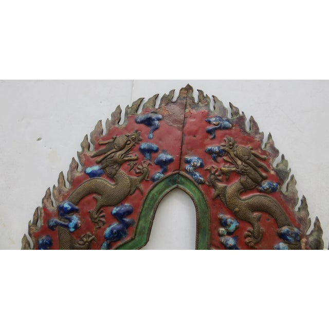 Chinese Buddhist Enamel Image Stand Circa 19/20th For Sale - Image 3 of 14
