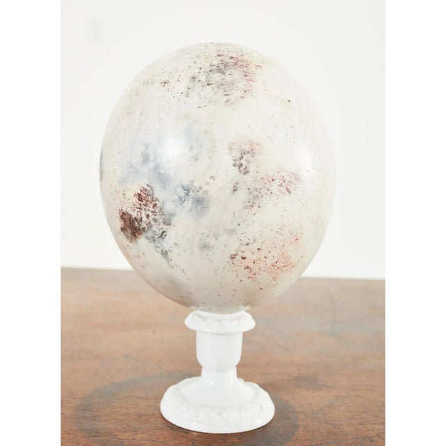 Set of Three Painted Dyed Ostrich Egg Specimens For Sale In Sacramento - Image 6 of 13