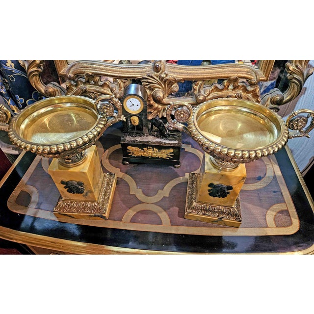 Traditional Large Charles X Marble and Gilt Bronze Cassolettes, Set of 2 For Sale - Image 3 of 15