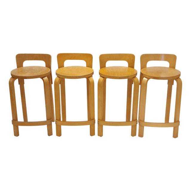 K65 Stools by Alvar Aalto for Artek, 1960s, Set of 4 For Sale